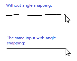 Angle snapping on mouse