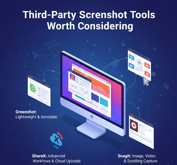 Third-Party Screenshot Tools Worth Considering. PcBuildAdvisor.com Third-Party Screenshot Tools Worth Considering.