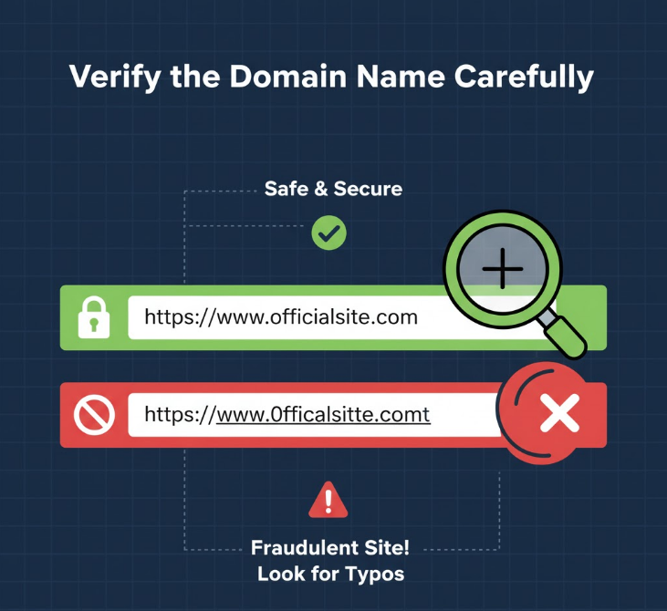 Verify the Domain Name Carefully. PcBuildAdvisor.com Verify the Domain Name Carefully.