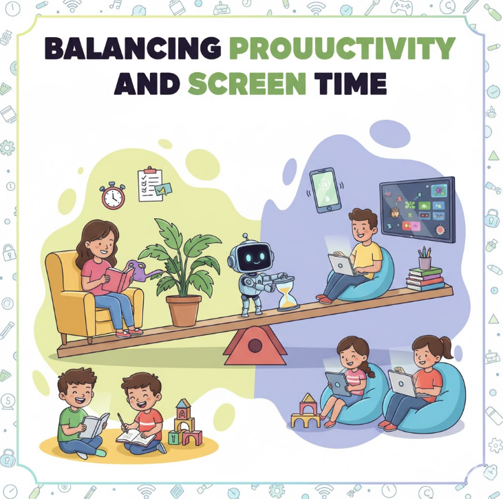Balancing Productivity and Screen Time.