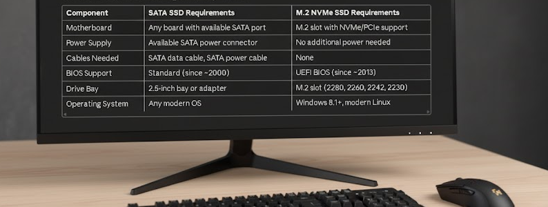 SSD Installation Compatibility Chart. PcBuildAdvisor.com SSD Installation Compatibility Chart