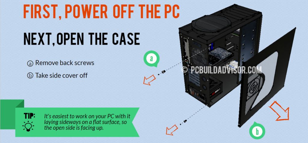 how to reeplace computer power supply - open case