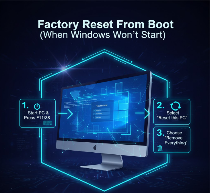 Factory Reset From Boot. PcBuildAdvisor.com Factory Reset From Boot.