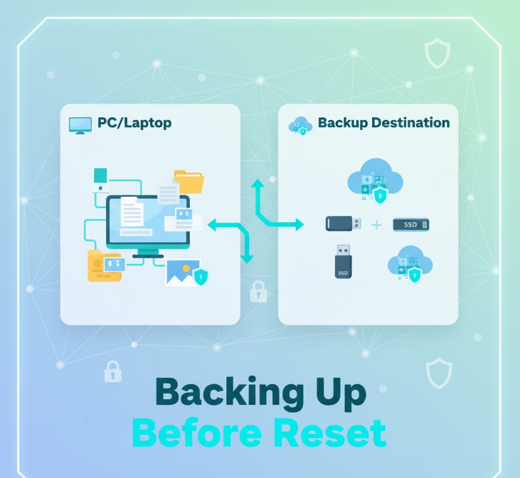 Backing Up Before Reset. PcBuildAdvisor.com Backing Up Before Reset.