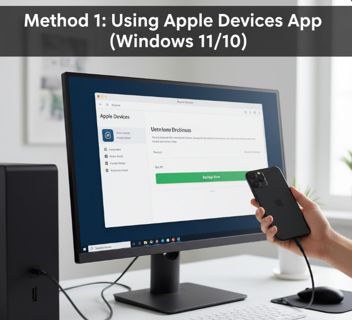 Using Apple Devices App.