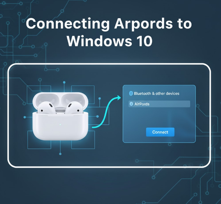 Connecting AirPods to Windows 10.