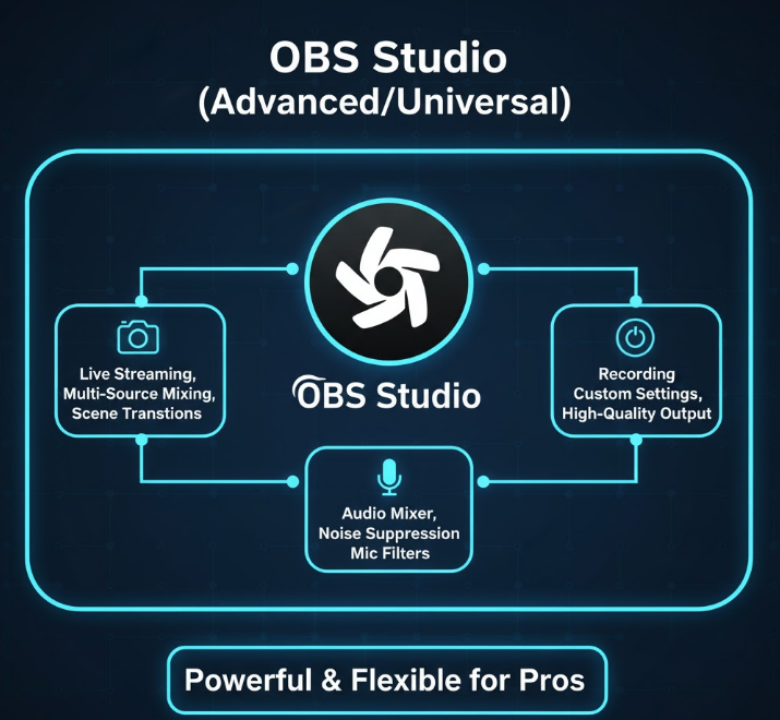 OBS Studio (Advanced/Universal). PcBuildAdvisor.com OBS Studio (Advanced/Universal).