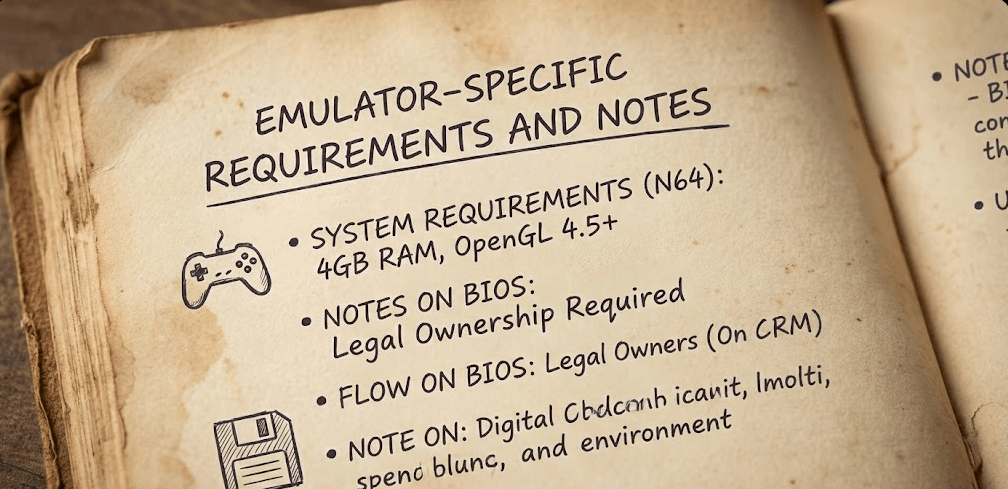 Emulator-Specific Requirements and Notes.