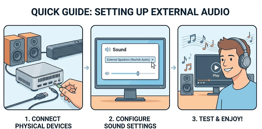 Setting Up External Audio on Your Mini PC.