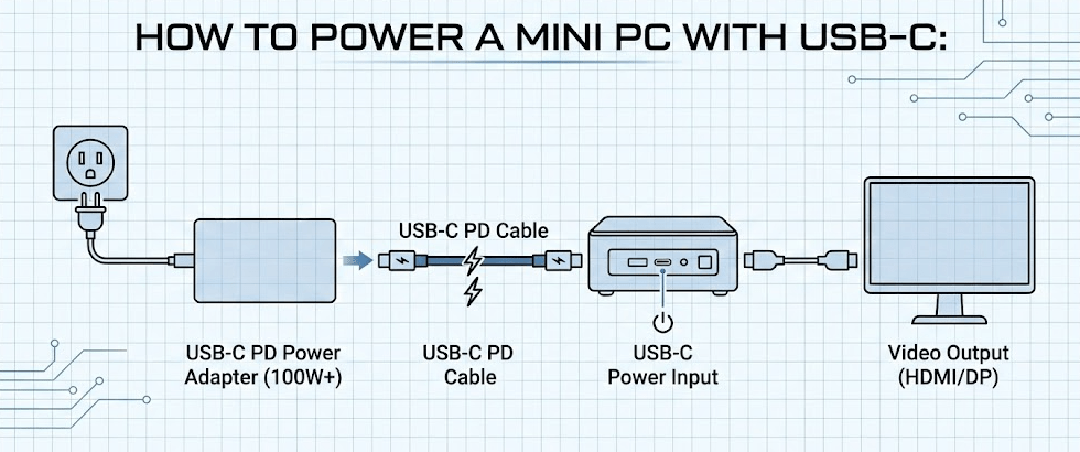 How to Power a Mini PC with USB-C: Three Methods.