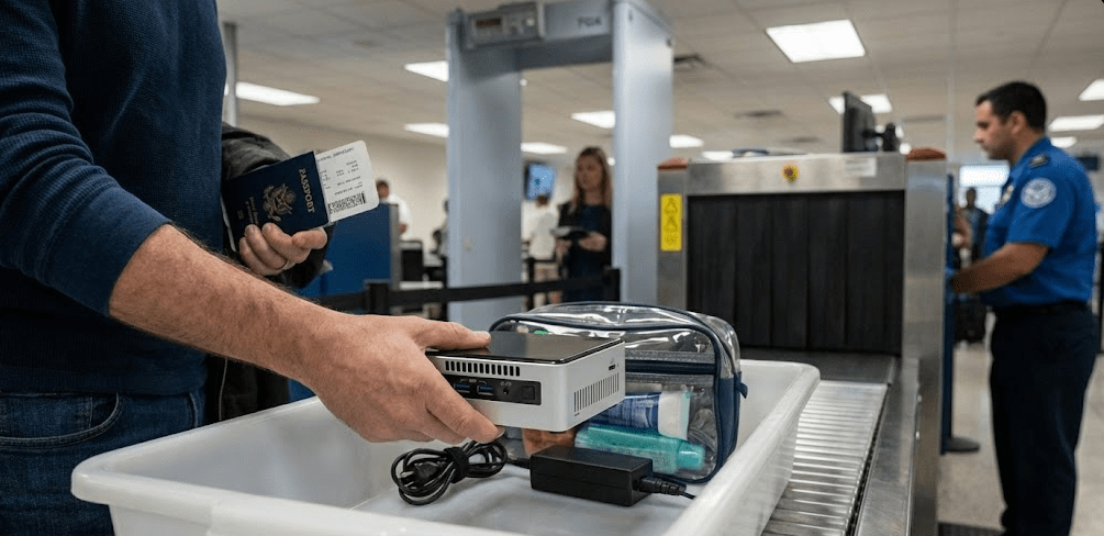 Going Through Airport Security.