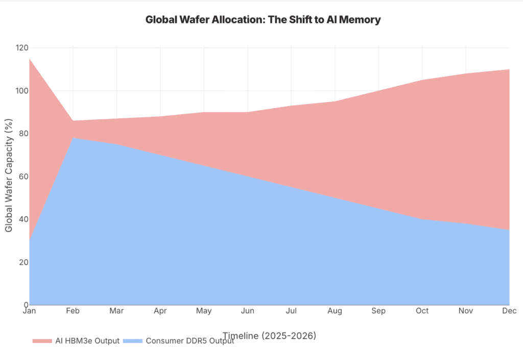 Global Wafer Allocation: The Shift to AI Memory
