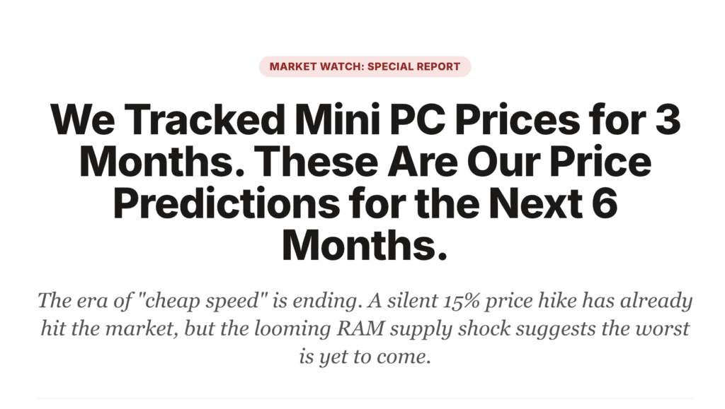 Mini PC Price Projections