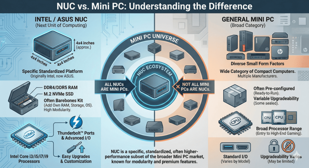 What Is a NUC vs a Mini PC.