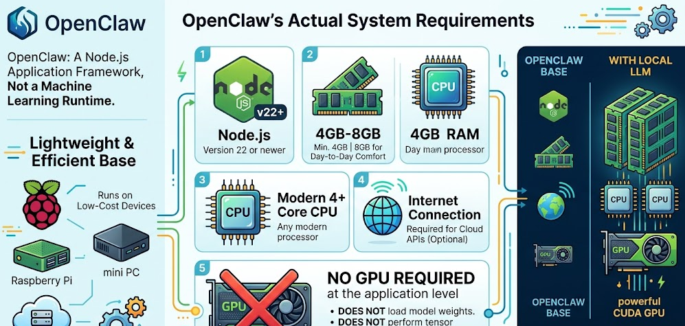 OpenClaw's Actual System Requirements.