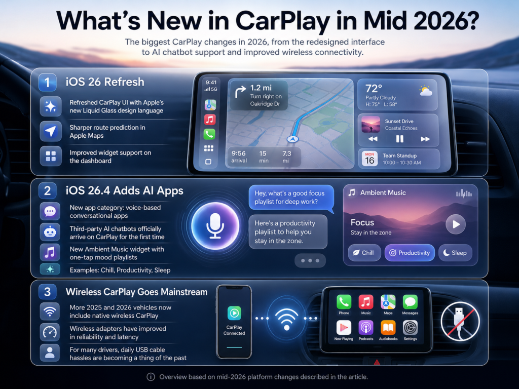 What's New in CarPlay in Mid 2026.