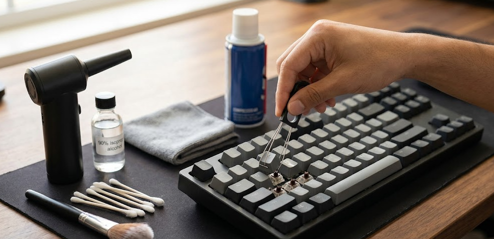 Step-by-Step: How to Clean a Mechanical Keyboard (Full Deep Clean).
